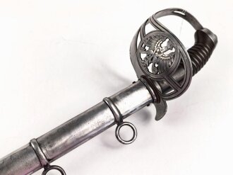 Preußen, Kavallerie Degen KD89 . Gereinigtes Stück , die doppelseitig geätzte Klinge verputzt