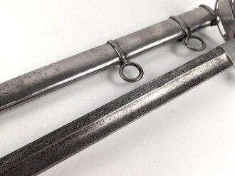 Preußen, Kavallerie Degen KD89 . Gereinigtes Stück , die doppelseitig geätzte Klinge verputzt