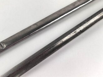 Preußen, Kavallerie Degen KD89 . Gereinigtes Stück , die doppelseitig geätzte Klinge verputzt