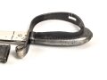 Bayern, Artillerie Extrasäbel für Mannschaften. Tolle Klinge von WK u. C. mit beidseitiger, gebäuter Klingenätzung " Zur Erinnerung an meine Dienstzeit Kgl. Bayr. 10. Feld Artillerie Reg. " Ansonsten eher bescheidener Zustand, gereinigt