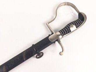 Reichswehr und frühe Wehrmacht,  Extrasäbel für Mannschaften und Unteroffiziere. Saubere Klinge von Ernst Pack & Söhne mbH Waffenfabrik Solingen, Scheide Originallack, guter Gesamtzustand