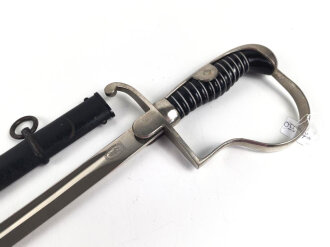 Reichswehr und frühe Wehrmacht,  Extrasäbel für Mannschaften und Unteroffiziere. Saubere Klinge von Ernst Pack & Söhne mbH Waffenfabrik Solingen, Scheide Originallack, guter Gesamtzustand