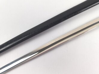 Reichswehr und frühe Wehrmacht,  Extrasäbel für Mannschaften und Unteroffiziere. Saubere Klinge von Ernst Pack & Söhne mbH Waffenfabrik Solingen, Scheide Originallack, guter Gesamtzustand