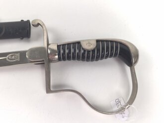 Reichswehr und frühe Wehrmacht,  Extrasäbel für Mannschaften und Unteroffiziere. Saubere Klinge von " Siegfried Waffen" Scheide Originallack, guter Gesamtzustand