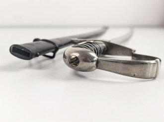 Reichswehr und frühe Wehrmacht,  Extrasäbel für Mannschaften und Unteroffiziere. Saubere Klinge von " Siegfried Waffen" Scheide Originallack, guter Gesamtzustand