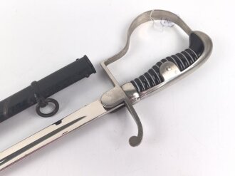 Reichswehr und frühe Wehrmacht,  Extrasäbel für Mannschaften und Unteroffiziere. Saubere Klinge von " Siegfried Waffen" Scheide Originallack, guter Gesamtzustand