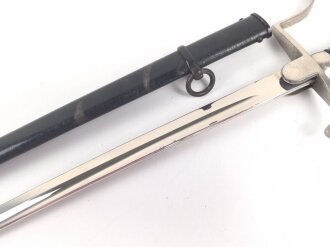 Reichswehr und frühe Wehrmacht,  Extrasäbel für Mannschaften und Unteroffiziere. Saubere Klinge von " Siegfried Waffen" Scheide Originallack, guter Gesamtzustand