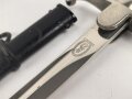 Reichswehr und frühe Wehrmacht,  Extrasäbel für Mannschaften und Unteroffiziere. Saubere Klinge von Ernst Pack & Söhne mbH Waffenfabrik Solingen, Scheide Originallack, guter Gesamtzustand