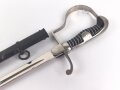 Reichswehr und frühe Wehrmacht,  Extrasäbel für Mannschaften und Unteroffiziere. Saubere Klinge von Ernst Pack & Söhne mbH Waffenfabrik Solingen, Scheide Originallack, guter Gesamtzustand