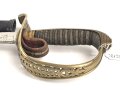 Hessen, Säbel für Infanterie Offiziere. Sauibere Klinge von Eickhorn Solingen mit beidseitiger Ätzung . Die Scheide neuzeitlich lackiert, sonst guter Gesamtzustand