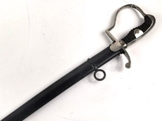 Preußen,  Artillerie Säbel Modell 1848 , Eigentumstück mit sauberer " Eisenhauer" Klinge. Die Scheide original lackiert