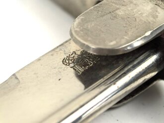 Preußen,  Artillerie Säbel Modell 1848 , Eigentumstück mit sauberer " Eisenhauer" Klinge. Die Scheide original lackiert