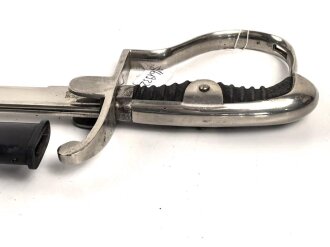 Preußen,  Artillerie Säbel Modell 1848 , Eigentumstück mit sauberer " Eisenhauer" Klinge. Die Scheide original lackiert