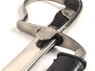 Preußen,  Artillerie Säbel Modell 1848 , Eigentumstück mit sauberer " Eisenhauer" Klinge. Die Scheide original lackiert