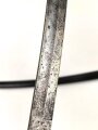 Preußen,  Artillerie Säbel Modell 1848 , Eigentumstück mit verputzter, beidseitiger Klingenätzung. Die Scheide original brüniert