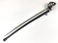 Preußen,  Kavallerie Säbel Modell 1852/ 79. Eigentumstück mit Pfeife, sogenannter "Feldwebelsäbel" Gereinigtes Stück, die Scheide neuzeitlich lackiert