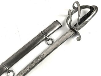 Bayern, Säbel für einen Angehörigen der Kavallerie. Eigentumstück in gutem Zustand mit beidseitiger Klingenätzung " In treue Fest"