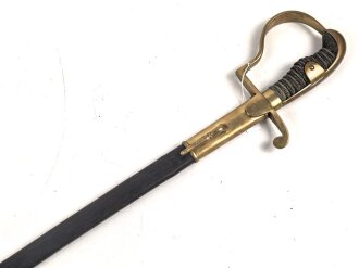 Preußen Säbel, höchstwahrscheinlich für Polizei. Doppelseitige Klingenätzung, guter Gesamtzustand