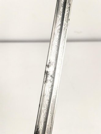 Preußen Säbel, höchstwahrscheinlich für Polizei. Doppelseitige Klingenätzung, guter Gesamtzustand