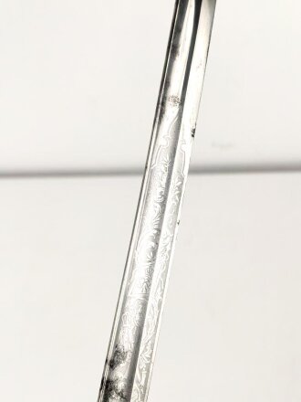 Preußen Säbel, höchstwahrscheinlich für Polizei. Doppelseitige Klingenätzung, guter Gesamtzustand