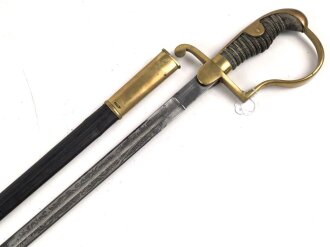 Preußen Säbel, höchstwahrscheinlich für Polizei. Doppelseitige Klingenätzung, guter Gesamtzustand