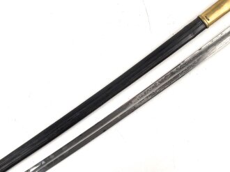 Preußen Säbel, höchstwahrscheinlich für Polizei. Doppelseitige Klingenätzung, guter Gesamtzustand