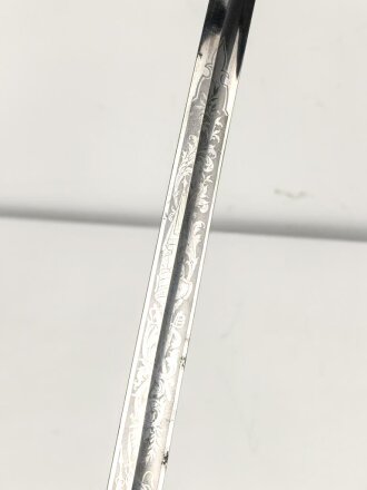 Preußen Säbel, höchstwahrscheinlich für Polizei. Doppelseitige Klingenätzung, guter Gesamtzustand