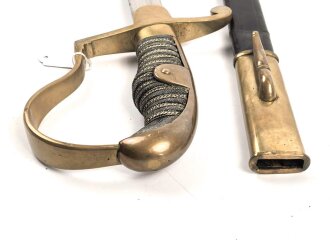 Preußen Säbel, höchstwahrscheinlich für Polizei. Doppelseitige Klingenätzung, guter Gesamtzustand