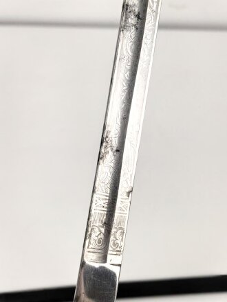 Preußen Säbel, höchstwahrscheinlich für Polizei. Doppelseitige Klingenätzung, guter Gesamtzustand