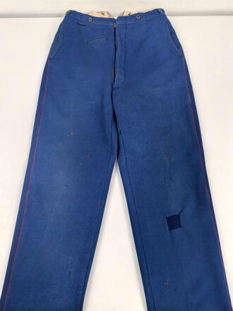 Kaiserreich, gerade Hose zum Waffenrock. Blau mit roter...