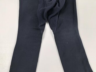 Kaiserreich, dunkelblaue Hose für berittene . Eigentumstück in Offiziersqualität. Getragen, ungereinigt