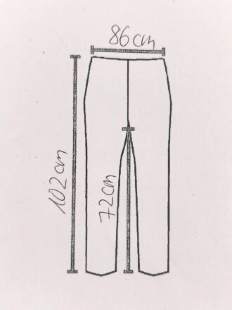 Kaiserreich, dunkelblaue Hose für berittene . Eigentumstück in Offiziersqualität. Getragen, ungereinigt