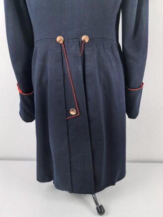 Kaiserreich, dunkelblauer Überrock in bescheidenem Zustand, Schneideretikett aus Münster in Westfalen
