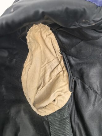Kaiserreich, dunkelblauer Überrock in bescheidenem Zustand, Schneideretikett aus Münster in Westfalen
