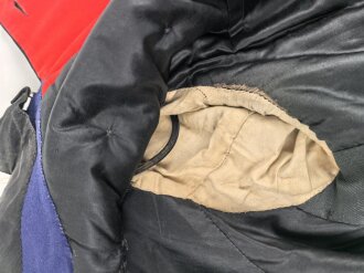 Kaiserreich, dunkelblauer Überrock in bescheidenem Zustand, Schneideretikett aus Münster in Westfalen