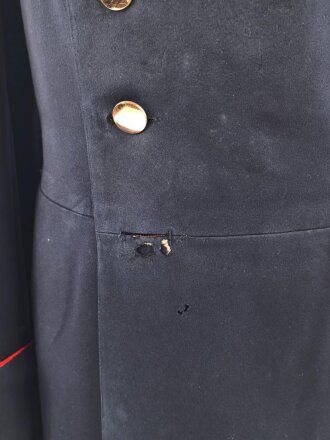 Kaiserreich, dunkelblauer Überrock in bescheidenem Zustand, Schneideretikett aus Münster in Westfalen