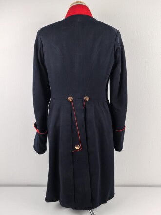 Kaiserreich, dunkelblauer Überrock in bescheidenem Zustand, Schneideretikett aus Münster in Westfalen