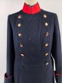 Kaiserreich, dunkelblauer Überrock in bescheidenem Zustand, Schneideretikett aus Münster in Westfalen