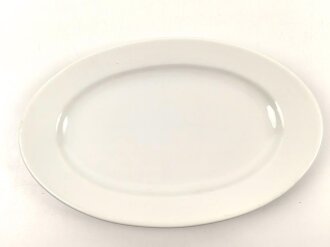 Luftwaffe, Kantinenporzellan, große Vorlegeplatte, Gesamtlänge 41cm, Hersteller Bavaria 1942. Gebraucht