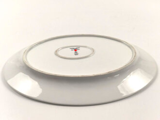 Luftwaffe, Kantinenporzellan, große Vorlegeplatte, Gesamtlänge 41cm, Hersteller Bavaria 1942. Gebraucht