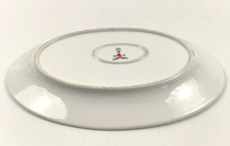 Luftwaffe, Kantinenporzellan, große Vorlegeplatte, Gesamtlänge 41cm, Hersteller Bavaria 1942. Gebraucht