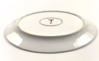 Luftwaffe, Kantinenporzellan, große Vorlegeplatte, Gesamtlänge 41cm, Hersteller Bavaria 1942. Gebraucht