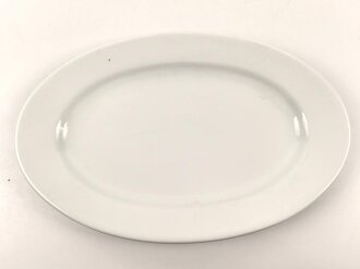 Luftwaffe, Kantinenporzellan, große Vorlegeplatte, Gesamtlänge 41cm, Hersteller Bavaria 1942. Gebraucht