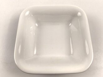 Luftwaffe, Kantinenporzellan große, eckige Schale, Kantenlänge 26cm, Hersteller Krautheim Selb Bavaria 1938. Gebraucht