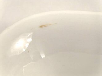 Heer, Kantinenporzellan große, eckige Schale, Kantenlänge 26cm, Hersteller Puls 1939. Gebraucht