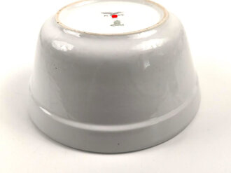 Luftwaffe, Kantinenporzellan tiefe Schale, Durchmesser 21cm, Hersteller H&C Selb Bavaria Germany Heinrich 1942. Gebraucht