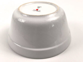 Luftwaffe, Kantinenporzellan tiefe Schale, Durchmesser 21cm, Hersteller H&C Selb Bavaria Germany Heinrich 1942. Gebraucht