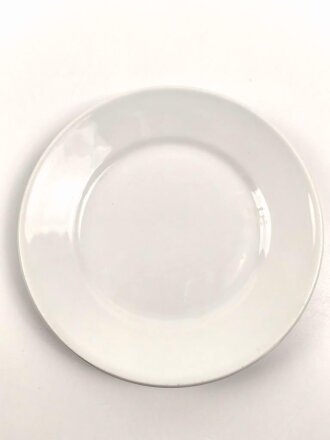 Luftwaffe, Kantinenporzellan flacher Teller, Durchmesser 23cm, Hersteller Bauscher Weiden 1939. Gebraucht.