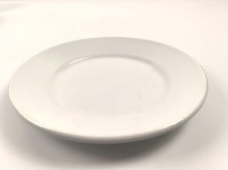 Luftwaffe, Kantinenporzellan flacher Teller, Durchmesser 23cm, Hersteller Bauscher Weiden 1939. Gebraucht.