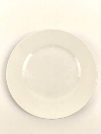 Reichsarbeitsdienst, Kantinenporzellan flacher Teller, Hersteller Kaestner Saxonia 1941. Durchmesser 23cm, gebraucht